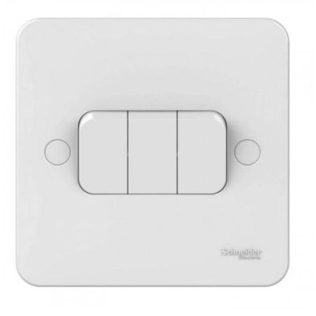 Schneider Lisse 10AX 3G 2W Plate Switch - GGBL1032NIS