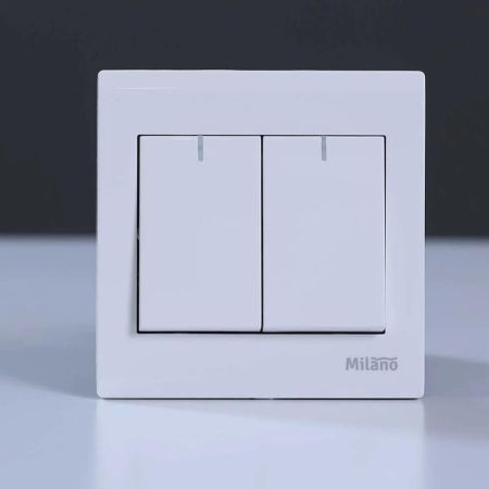 Milano 16A 2Gang 1Way Switch MPW- 210800100012