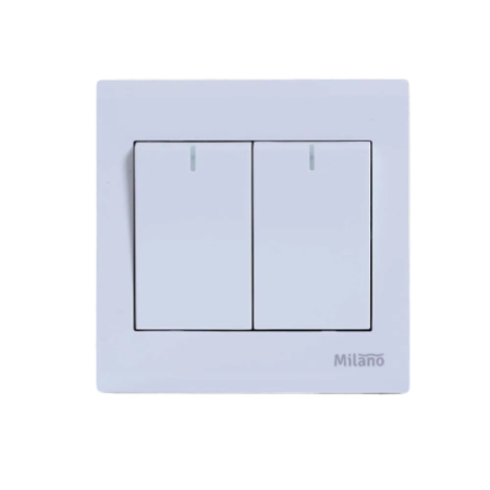 Milano 16A 2Gang 2Way Switch MPW-210800100013