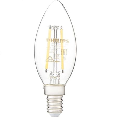 Philips LED Filament Classic Candle 4-40W E14 Warm White