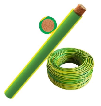 RR 6.0mm Single Core Wire-100 Yards-Yellow/Green
