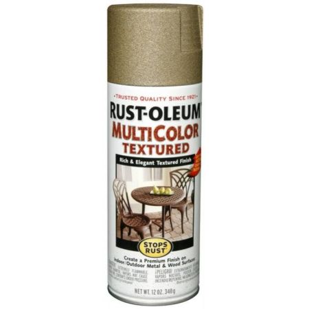 Rust-Oleum Spray Paint Stops Rust Multicolor Textured Radiant Brass 12oz 239120