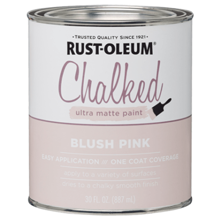 Rust-Oleum Chalked Paint Blush Pink Matte Finish 1Quart 285142
