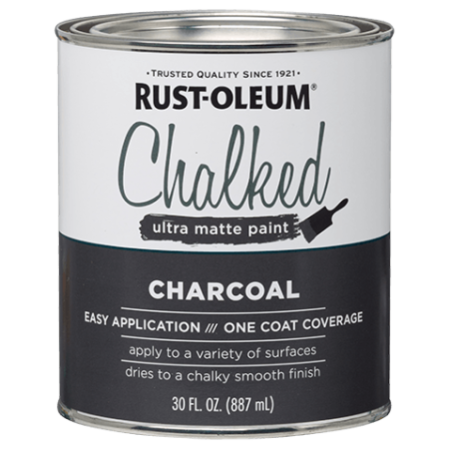 Rust-Oleum Chalked Paint Charcoal Matte Finish 1Quart 285144
