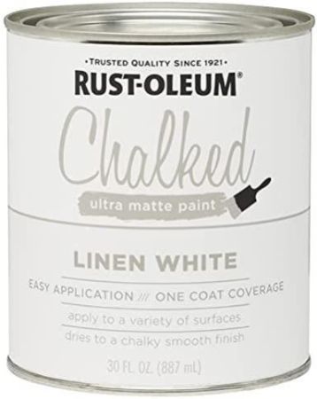 Rust-Oleum Chalked Paint Linen White Matte Finish 1Quart 285140