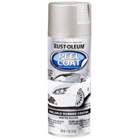 Rust-Oleum Spray Paint Auto Peel Coat Matte Silver 11oz 276802 / 318348