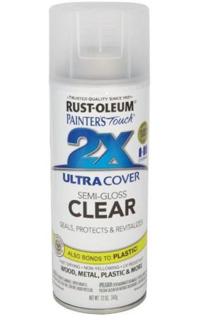 Rust-Oleum Spray Paint Painters Touch 2X Semi-Gloss Clear 12oz 249859