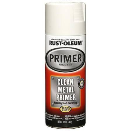 Rust-Oleum Spray Paint Primer Clean Metal White 12oz 249319