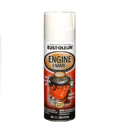 Rust-Oleum Spray Paint Automotive Engine Enamel Universal White 12oz 248954