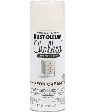Rust-Oleum Spray Paint Specialty Ultra Matte Chalked Chiffon Cream 12oz 302596