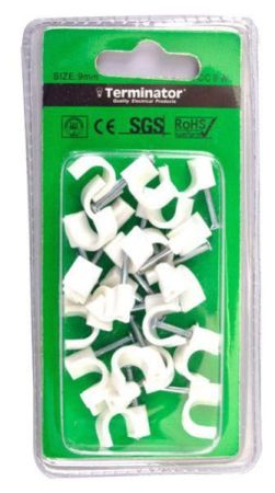 Terminator Cable Clips 20Pcs 9mm TCC 9 W