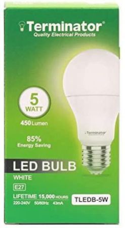 Terminator Led Bulb 5Watt White E27 TLEDB-5W