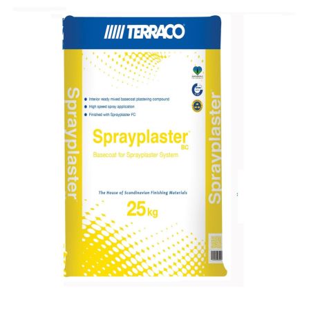 Terraco Spray Plaster Basecoat Bc-25 Kg