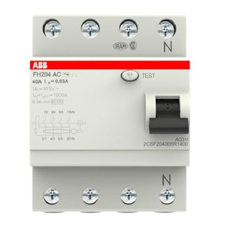 ABB Elcb-40 Ax-4 Pole-30 Ma-Fh204-40 0.03